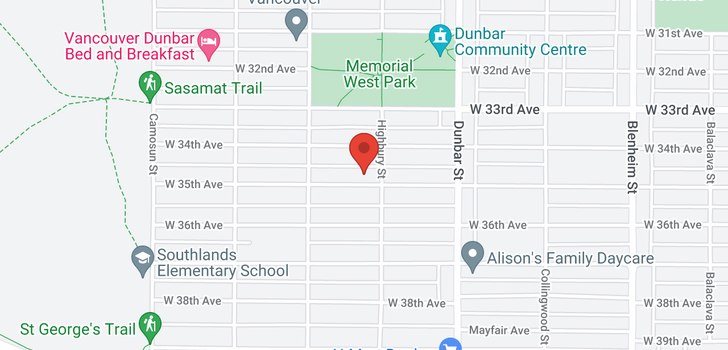 map of 3821 W 35TH AVENUE
